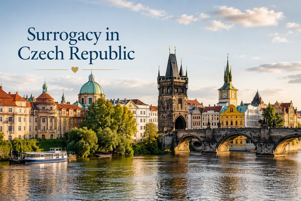 Prague skyline with Charles Bridge and river